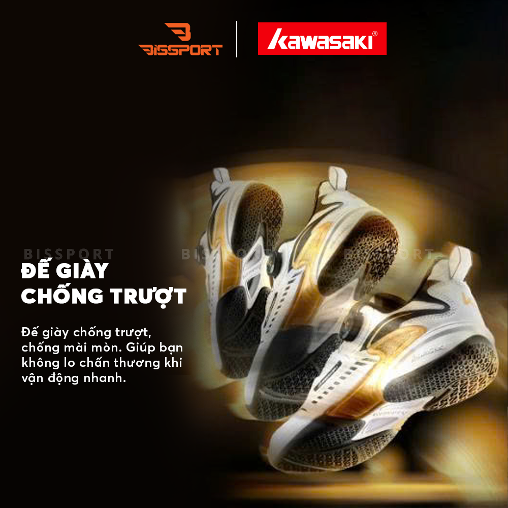 Giày Cầu Lông Kawasaki D32048 Traverse Galaxy SE Chính Hãng - Đen - Khóa BOA Fit System - Ổn Định - Giữ Form - Nhẹ